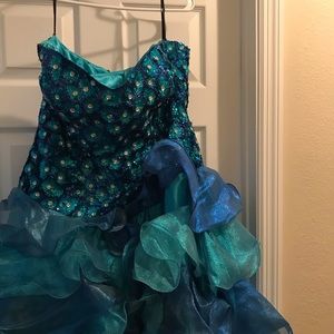 Blue quinceañera dress